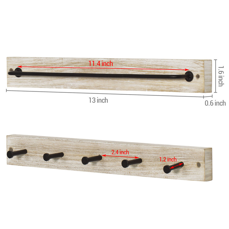 Gracie Oaks Lucely Wall Organizer Key Hooks Wayfair